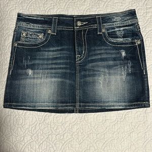 Miss Me jean mini skirt